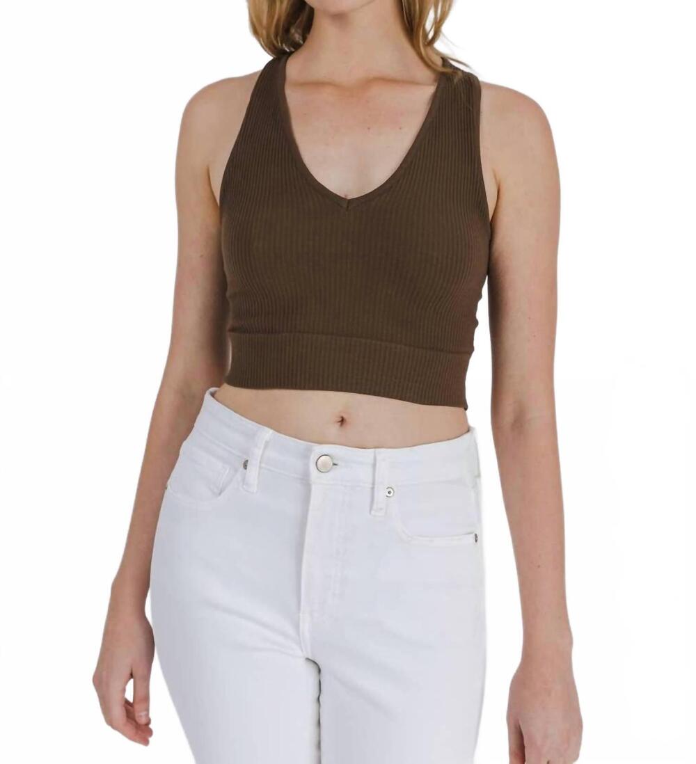 NEW MOD REF women's zuri top in brown